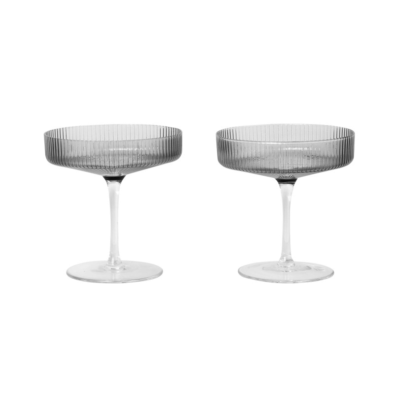 Fern Life Ripple Champagne Saucers