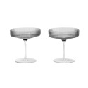 Fern Life Ripple Champagne Saucers